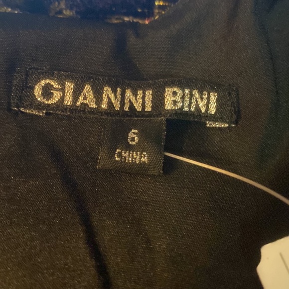 Beautiful Gianni Bini Morgan Lurex Velvet Wrap Multi-Colored Sexy Dress Sz 6 VGC - Picture 12 of 12